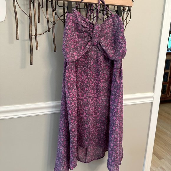 Purple Dress, Floral Dress - Picture 4 of 6